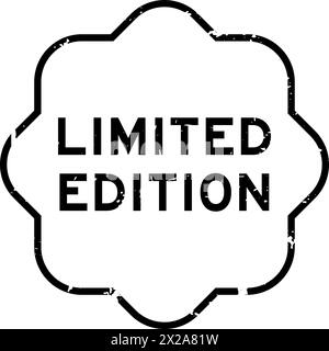 Grunge noir édition limitée mot caoutchouc timbre sceau sur fond blanc Illustration de Vecteur