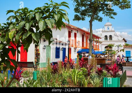 Pueblito Paisa, Cerro Nutibara, Medellin, Antioquia, Colombie, Amérique du Sud Banque D'Images