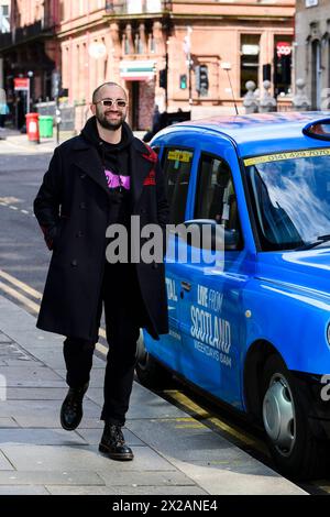 FAT Brestovci et Tallia Storm sont arrivés aux studios de Capital pour accueillir le nouveau petit-déjeuner show de Capital Scotland ce matin. La toute nouvelle émission est diffusée Banque D'Images