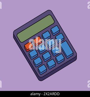 Icône Calculatrice illustration vectorielle mathématiques calcul de l'appareil vectoriel étude Illustration de Vecteur