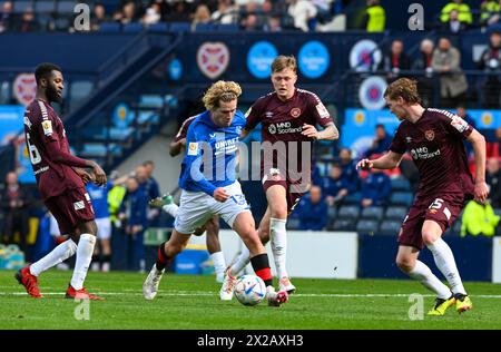 Glasgow, Royaume-Uni. 21 avril 2024. Lors de la demi-finale de la Coupe d'Écosse à Hampden Park, Glasgow. Le crédit photo devrait se lire : Neil Hanna/Sportimage crédit : Sportimage Ltd/Alamy Live News Banque D'Images