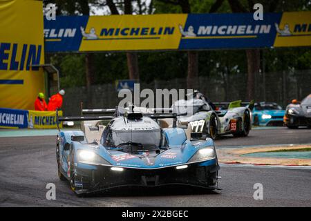 Imola, Italie. 21 avril 2024. 35 MILESI Charles (fra), GOUNON Jules (and), CHATIN Paul-Loup (fra), Alpine Endurance Team #35, Alpine A424, Hypercar, action lors des 6 heures d'Imola 2024, 2ème manche du Championnat du monde d'Endurance FIA 2024, du 18 au 21 avril, 2024 sur l'Autodromo Internazionale Enzo e Dino Ferrari à Imola - photo François Flamand/DPPI crédit : DPPI Media/Alamy Live News Banque D'Images