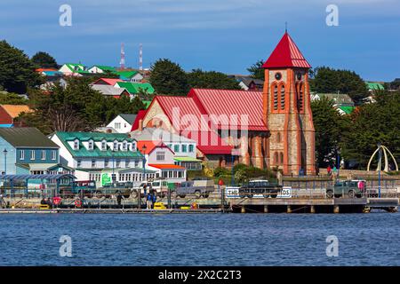 Cathédrale Christ Church, Port Stanley, îles Falkland, Royaume-Uni Banque D'Images