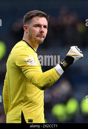 Glasgow, Royaume-Uni. 21 avril 2024. Jack Buckland des Rangers lors de la demi-finale de la Coupe d'Écosse à Hampden Park, Glasgow. Le crédit photo devrait se lire : Neil Hanna/Sportimage crédit : Sportimage Ltd/Alamy Live News Banque D'Images