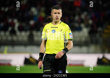 Monza, Italie. 21 avril 2024. Antonio Giua (arbitre) pendant AC Monza vs Atalanta BC, match de football italien Serie A à Monza, Italie, 21 avril 2024 crédit : Agence photo indépendante/Alamy Live News Banque D'Images