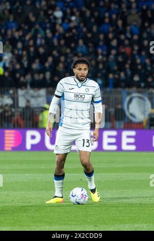 Monza, Italie. 21 avril 2024. Ederson en action lors du match de football Serie A entre AC Monza et Atalanta BC au U-Power Stadium de Monza, en Italie, le 21 avril 2024 crédit : Mairo Cinquetti/Alamy Live News Banque D'Images