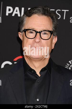 Hollywood, Californie, États-Unis. 21 avril 2024. Stephen Colbert assiste à The Late Show with Stephen Colbert lors du PaleyFest LA 2024 au Dolby Theatre le 21 avril 2024 à Hollywood, Californie. Crédit : Jeffrey Mayer/Media Punch/Alamy Live News Banque D'Images