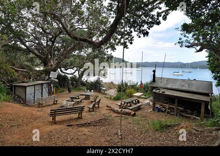 Smokehouse Bay Great Barrier Island Hauraki Gulf New Zealand Banque D'Images