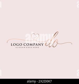 FAITES le monogramme de beauté et la conception élégante de logo Illustration de Vecteur