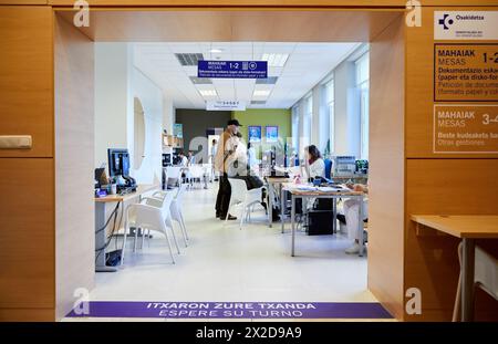 SAPU, Servicio de Atención al paciente y Usuario, patient et à l'entretien, l'hôpital Donostia, San Sebastian, Gipuzkoa, Pays Basque, Espagne Banque D'Images