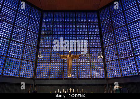 Nouvelle église commémorative Kaiser Wilhelm à Berlin, Allemagne Banque D'Images