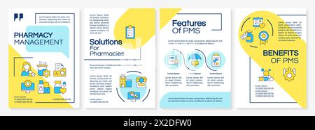 Modèle de brochure avantages du système PMS Illustration de Vecteur