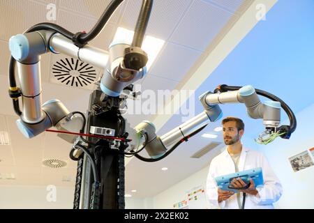 Robot avec deux bras de manipulation mobile robot humanoïde, pour des tâches d'assemblage automobile en collaboration avec les gens, de l'industrie, de la recherche et de Tecnalia Banque D'Images