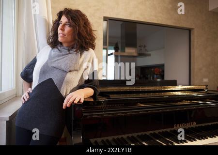 Portrait de Cristiana Pegoraro (artiste musicale) 04/02/2014 ©Isabella de Maddalena/opale.photo Banque D'Images