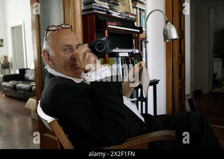 Portrait de Michael Nyman (compositeur) chez lui 30/06/2017 ©Isabella de Maddalena/opale.photo Banque D'Images