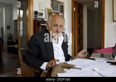 Portrait de Michael Nyman (compositeur) chez lui 29/05/2017 ©Isabella de Maddalena/opale.photo Banque D'Images