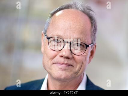 17 avril 2024, Saxe, Leipzig : Kai Gniffke, directeur général de SWR et président d'ARD, aux Journées des médias d'Allemagne centrale à Leipzig. Photo : Hendrik Schmidt/dpa Banque D'Images