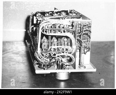 L'équipement de communication sans fil est utilisé par une unité de la S.P.F. de l'armée britannique pour coordonner les opérations militaires. Banque D'Images