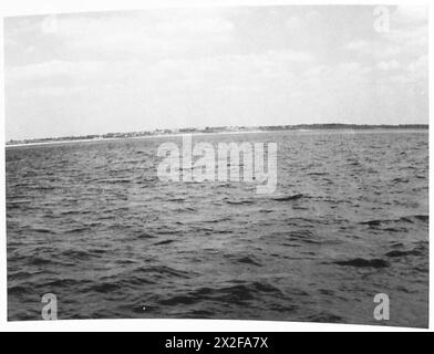 CAMOUFLAGE - vue sur la côte de Brightlingsea à Clacton British Army Banque D'Images