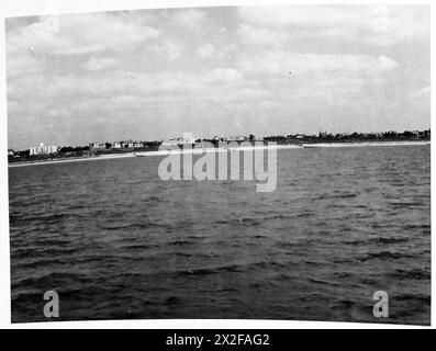 CAMOUFLAGE - vue sur la côte de Brightlingsea à Clacton British Army Banque D'Images