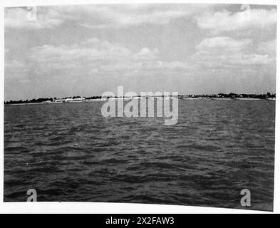 CAMOUFLAGE - vue sur la côte de Brightlingsea à Clacton British Army Banque D'Images