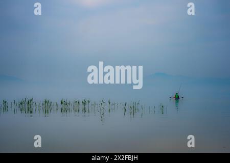 Au bord de l'eau sur la rive de la mer de Galilée, [lac Kineret ou lac Tibériade] Israël Banque D'Images