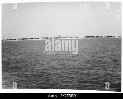 CAMOUFLAGE - vue sur la côte de Harwich à Southwold British Army Banque D'Images