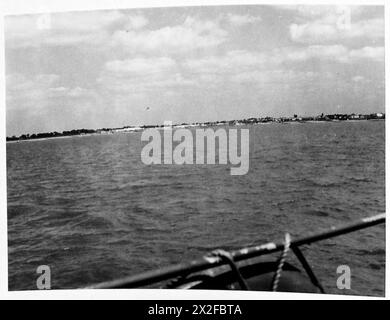 CAMOUFLAGE - vue sur la côte de Brightlingsea à Clacton British Army Banque D'Images