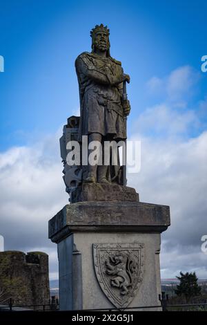 La Statue de Robert Bruce à Stirling Castle Banque D'Images