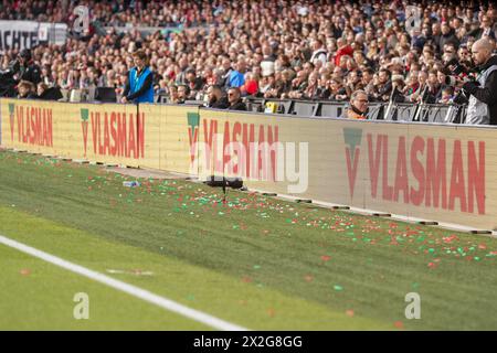 Rotterdam, pays-Bas. 21 avril 2024. ROTTERDAM, PAYS-BAS - 21 AVRIL : annonce Vlasman embarquement lors de la finale de la Coupe TOTO KNVB entre Feyenoord et NEC au Stadion Feyenoord le 21 avril 2024 à Rotterdam, pays-Bas. (Photo de Joris Verwijst/Orange Pictures) crédit : Orange pics BV/Alamy Live News Banque D'Images