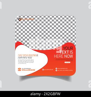 Premium social Media Post Design et Elegance Business Agency modèle de média Illustration de Vecteur