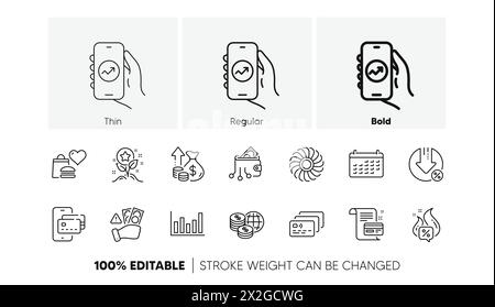 Icônes de portefeuille numérique, fraude et points de fidélité. Pour l'application Web, impression. Icônes de ligne. Vecteur Illustration de Vecteur