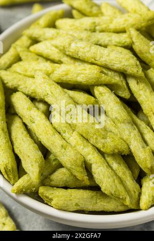 Chips frites aux pois molletonnés au sel de mer Banque D'Images