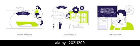 Illustrations vectorielles de concepts abstraits de radiologie diagnostique. Illustration de Vecteur