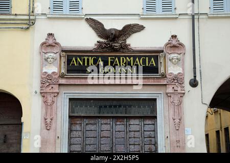 Antica Farmacia dans la ville italienne de Parme Banque D'Images