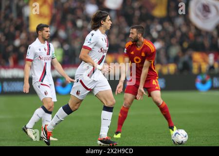 Rome, Italie. 22 avril 2024. Rome, Italie 22.04.2024, lors du match de football italien SERIE A TIM 2023-2024 derby AS ROMA vs BOLOGNA FC 1909 au stade olympique de Rome. Crédit : Agence photo indépendante/Alamy Live News Banque D'Images