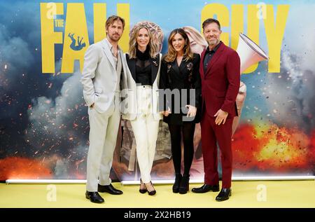 (De gauche à droite) Ryan Gosling, Emily Blunt, David Leitch et Kelly McCormick assistent à une projection spéciale de The Fall Guy au BFI Imax Waterloo, Londres. Date de la photo : lundi 22 avril 2024. Banque D'Images