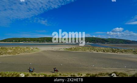 Aberdyfi, Gwynedd de la plage d'Ynyslas Banque D'Images