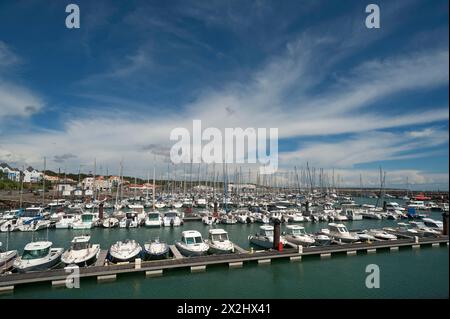 Port de plaisance, Port Bourgenay-Talmont Saint Hilaire, Vandee, France Banque D'Images