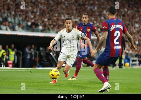 Madrid, Espagne. 21 avril 2024. (Real) Football/Football : match espagnol 'LaLiga EA Sports' entre le Real Madrid CF 3-2 FC Barcelone à l'Estadio Santiago Bernabeu à Madrid, Espagne . Crédit : Mutsu Kawamori/AFLO/Alamy Live News Banque D'Images