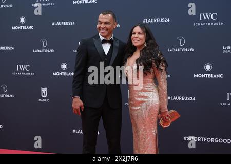 Madrid, Espagne. 22 avril 2024. Cafu arrive aux Laureus World Sports Awards au Galería de cristal le 22 avril 2024 à Madrid, en Espagne. (Photo par Oscar Gonzalez/Sipa USA) crédit : Sipa USA/Alamy Live News Banque D'Images