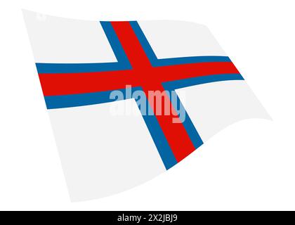 Motif drapeau ondulant des îles Féroé Banque D'Images