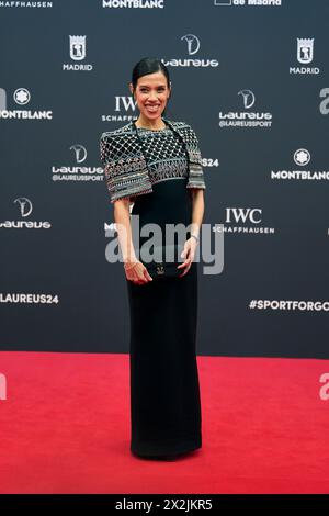 Madrid. Espagne. 20240422, Nicol David assiste aux Laureus World Sports Awards Madrid 2024 - tapis rouge au Palacio de Cibeles le 22 avril 2024 à Madrid, Espagne crédit : MPG/Alamy Live News Banque D'Images