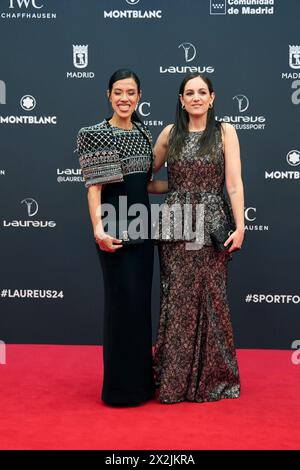 Madrid. Espagne. 20240422, Nicol David assiste aux Laureus World Sports Awards Madrid 2024 - tapis rouge au Palacio de Cibeles le 22 avril 2024 à Madrid, Espagne crédit : MPG/Alamy Live News Banque D'Images