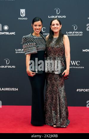 Madrid. Espagne. 20240422, Nicol David assiste aux Laureus World Sports Awards Madrid 2024 - tapis rouge au Palacio de Cibeles le 22 avril 2024 à Madrid, Espagne crédit : MPG/Alamy Live News Banque D'Images