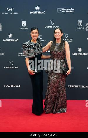 Madrid, Madrid, Espagne. 22 avril 2024. Nicol David assiste aux Laureus World Sports Awards Madrid 2024 - tapis rouge au Palacio de Cibeles le 22 avril 2024 à Madrid, Espagne (crédit image : © Jack Abuin/ZUMA Press Wire) USAGE ÉDITORIAL SEULEMENT! Non destiné à UN USAGE commercial ! Crédit : ZUMA Press, Inc/Alamy Live News Banque D'Images