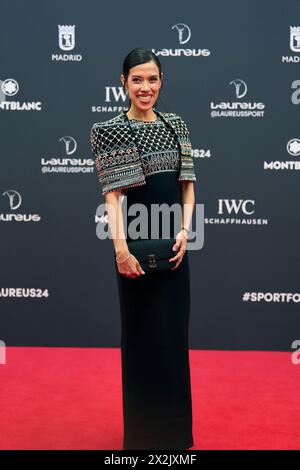 Madrid, Madrid, Espagne. 22 avril 2024. Nicol David assiste aux Laureus World Sports Awards Madrid 2024 - tapis rouge au Palacio de Cibeles le 22 avril 2024 à Madrid, Espagne (crédit image : © Jack Abuin/ZUMA Press Wire) USAGE ÉDITORIAL SEULEMENT! Non destiné à UN USAGE commercial ! Crédit : ZUMA Press, Inc/Alamy Live News Banque D'Images