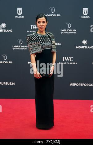 Madrid, Madrid, Espagne. 22 avril 2024. Nicol David assiste aux Laureus World Sports Awards Madrid 2024 - tapis rouge au Palacio de Cibeles le 22 avril 2024 à Madrid, Espagne (crédit image : © Jack Abuin/ZUMA Press Wire) USAGE ÉDITORIAL SEULEMENT! Non destiné à UN USAGE commercial ! Crédit : ZUMA Press, Inc/Alamy Live News Banque D'Images