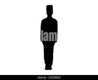 Art vectoriel de silhouette de soldat britannique beefeater Illustration de Vecteur