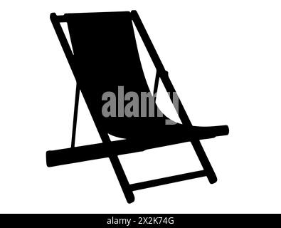 Silhouette de chaise de plage art vectoriel Illustration de Vecteur